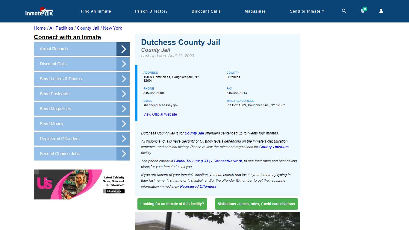 Dutchess County Jail - Inmate Locator - Poughkeepsie, NY